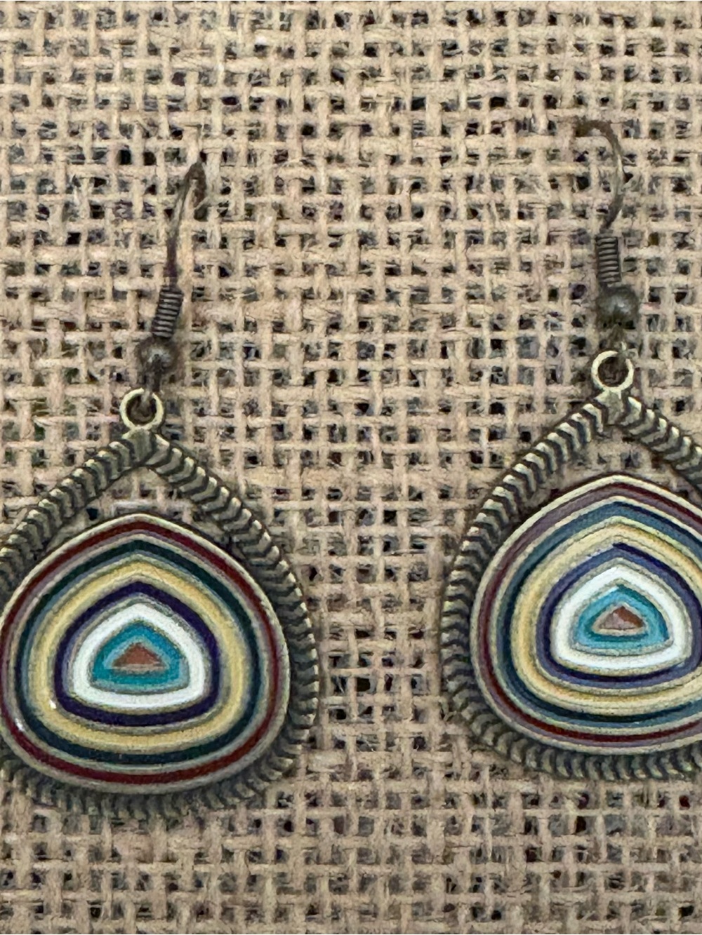 Handcrafted Multicolor Teardrop Layered Earrings - Women Jewelry